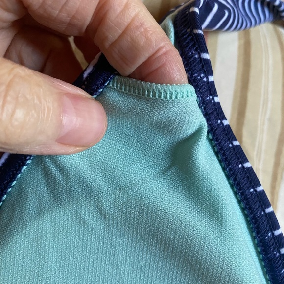 NWT set of 2 large Prana striped tie back swimsuit tops bundle - Picture 10 of 14